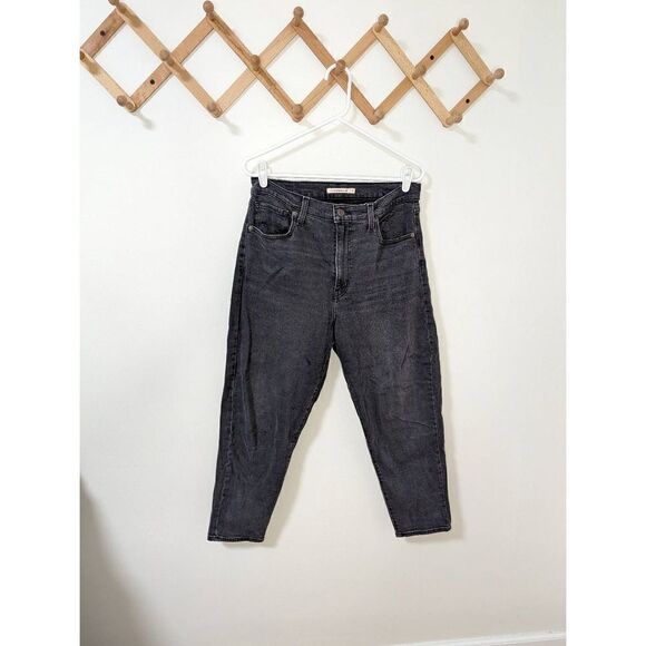 Levi's High-Waisted Mom Jeans Black Jeans - Size 31 - Picture 1 of 8